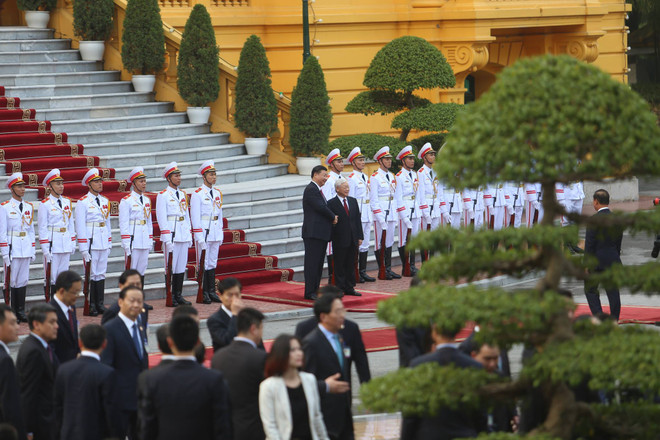 Những hình ảnh về Lễ đón Tổng Bí thư-Chủ tịch Trung Quốc Tập Cận Bình ảnh 3