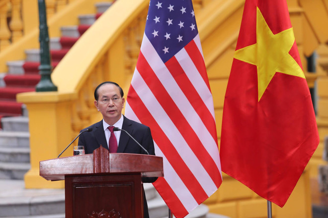 Chủ tịch nước và Tổng thống Hoa Kỳ chính thức họp báo sau hội đàm ảnh 3