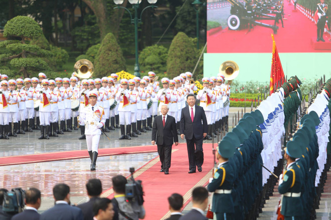 Những hình ảnh về Lễ đón Tổng Bí thư-Chủ tịch Trung Quốc Tập Cận Bình ảnh 7