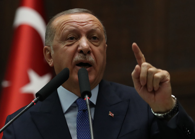 Tổng thống Thổ Nhĩ Kỳ Tayyip Erdogan. (Nguồn: AFP/TTXVN) Thổ Nhĩ Kỳ tiếp tục cáo buộc Mỹ không thực thi thỏa thuận về Syria ảnh 1