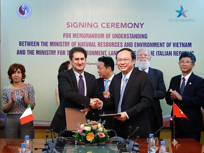 Việt Nam-Italy ký kết hợp tác lĩnh vực môi trường, biến đổi khí hậu ảnh 1