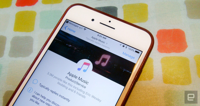 Apple Music hỗ trợ nghe, chia sẻ nhạc trong Facebook Messenger ảnh 1