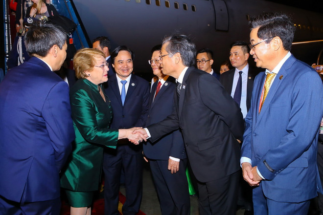 Hình ảnh Đoàn lãnh đạo Chile tới Đà Nẵng dự Tuần lễ Cấp cao APEC ảnh 3