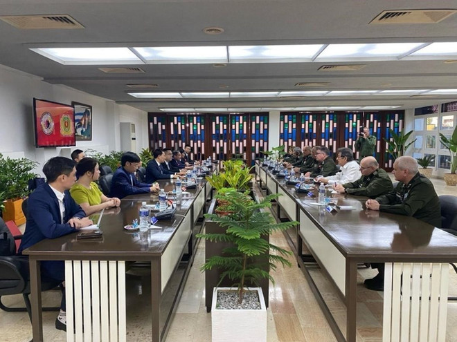 Quang cảnh cuộc hội đàm. (Ảnh: Mai Phương/TTXVN) viet nam_cuba_hop tac an ninh.jpg