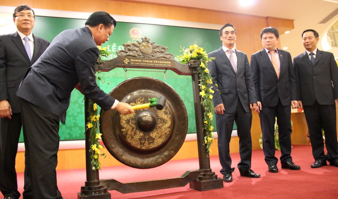 Bộ trưởng Tài chính đánh cồng mở phiên chứng khoán đầu Xuân ảnh 1