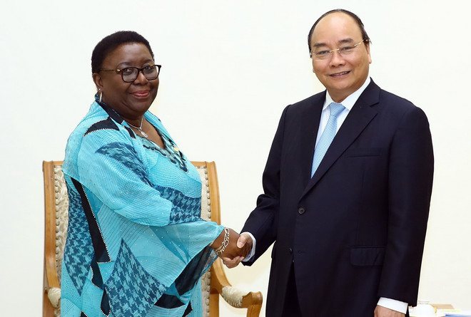 Thủ tướng Nguyễn Xuân Phúc tiếp Bộ trưởng Ngoại giao Liberia ảnh 1