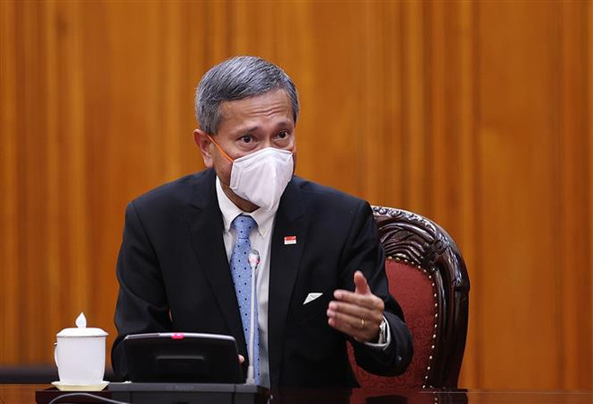 Bộ trưởng Ngoại giao Singapore Vivian Balakrishnan. (Ảnh: Dương Giang/TTXVN) Singapore hỗ trợ các nước nhỏ phục hồi thông qua chuyển đổi số ảnh 1