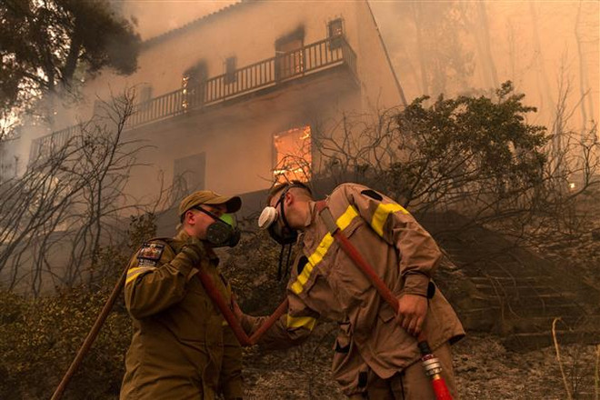 Hy Lạp đã khống chế được các đám cháy rừng trên đảo Evia ảnh 1