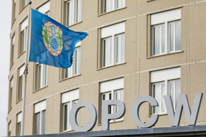 Trụ sở OPCW tại La Haye, Hà Lan ngày 4/4. (Nguồn: AFP/TTXVN) Nga: Nhóm thanh sát viên OPCW sẽ tới Douma trong ngày 18/4 ảnh 1