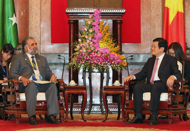 Chủ tịch nước Trương Tấn Sang tiếp lãnh đạo cấp cao dự IPU 132 ảnh 2