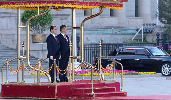 Trung Quốc tổ chức lễ đón chính thức Chủ tịch nước Trần Đại Quang ảnh 2