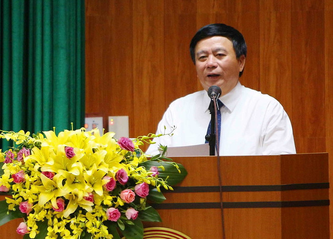Bí thư Trung ương Đảng, Chủ tịch Hội đồng Lý luận Trung ương, Giám đốc Học viện Chính trị quốc gia Hồ Chí Minh Nguyễn Xuân Thắng. (Ảnh: Dương Giang/TTXVN) Kỳ họp thứ 8 Hội đồng Lý luận Trung ương nhiệm kỳ 2016-2021 ảnh 1