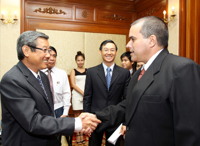 Lãnh đạo TP.HCM tiếp Đoàn Thông tấn xã Mỹ La tinh của Cuba ảnh 1