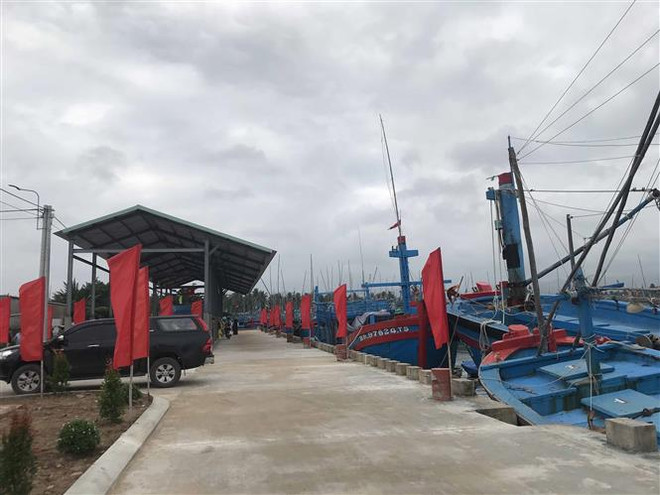 Các chuyên gia khuyến cáo ngư dân điều khiển tàu, thuyền tránh xa vùng bão, áp thấp nhiệt đới có khả năng đi tới. (Ảnh: Phạm Kha/TTXVN) Bão Rai mạnh lên thành siêu bão, gió đạt cấp 16-giật trên cấp 17 ảnh 3