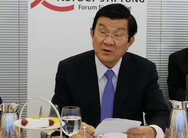 Chủ tịch nước Trương Tấn Sang gặp doanh nghiệp hàng đầu của Đức ảnh 1