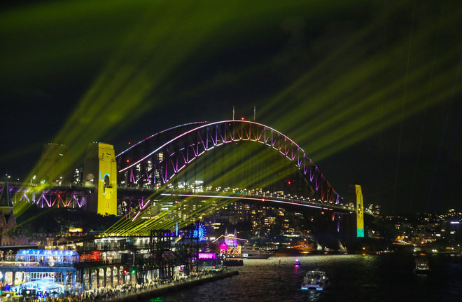 Lễ hội ánh sáng Vivid Sydney - một trong những sự kiện văn hóa được nhiều người mong đợi nhất của Xứ sở Chuột túi. (Ảnh: THX/TTXVN) ttxvn_20240531_su kien quoc te noi bat (9).jpg
