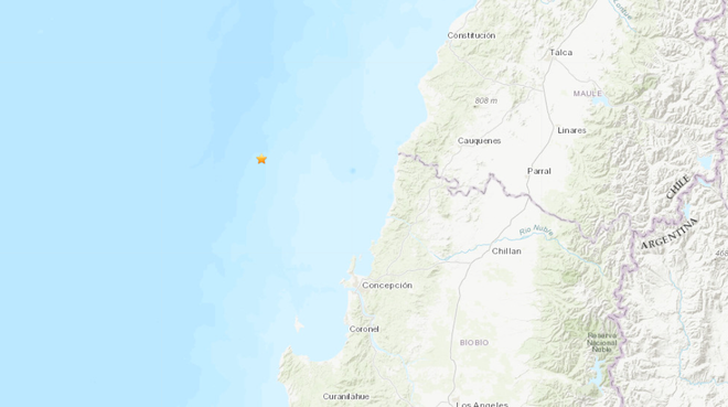 Động đất mạnh 5,4 độ ở miền Trung Chile, không có cảnh báo sóng thần ảnh 1