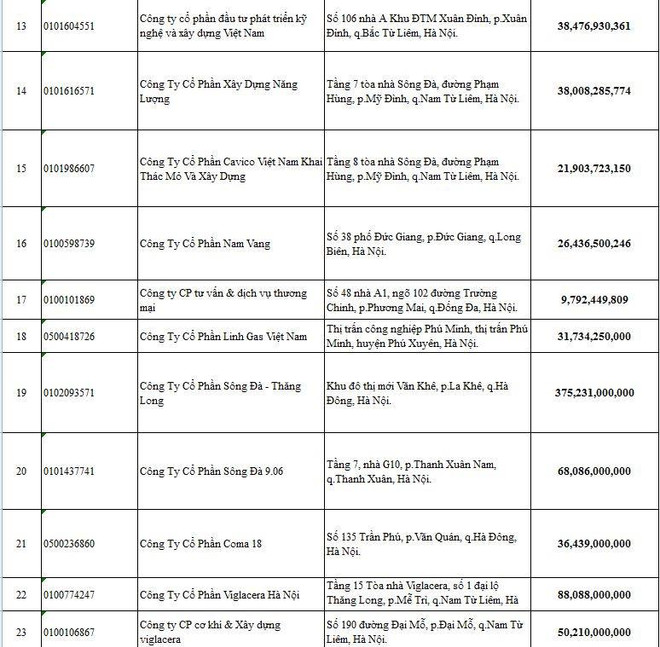 Công bố danh tính 23 doanh nghiệp Hà Nội nợ thuế hơn nghìn tỷ đồng ảnh 3