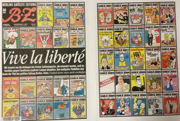 Nhiều báo thế giới đổi trang nhất sau vụ xả súng ở báo Charlie Hebdo ảnh 7
