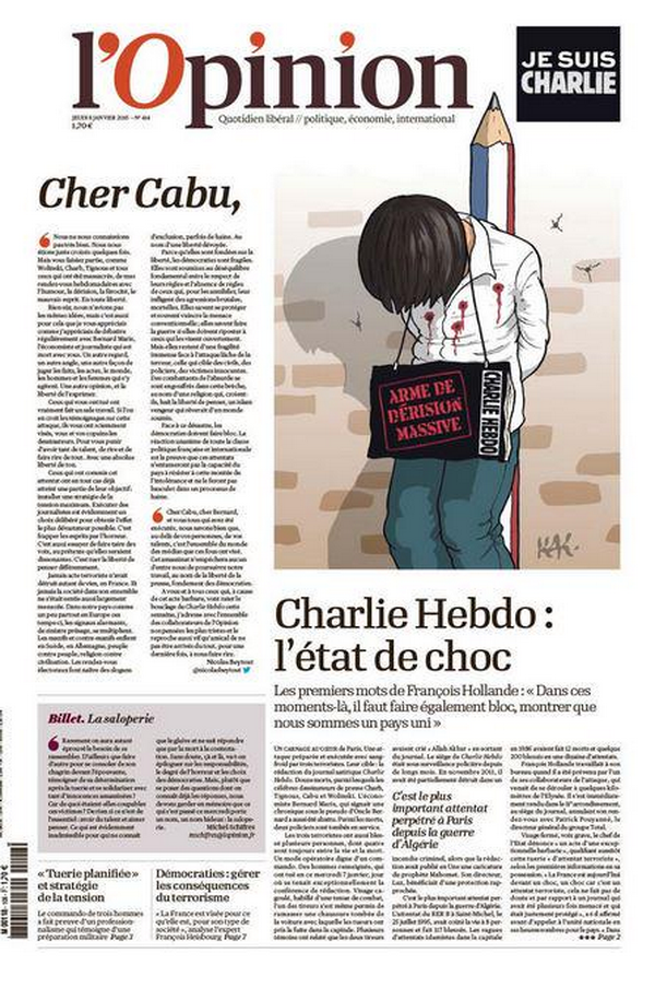Nhiều báo thế giới đổi trang nhất sau vụ xả súng ở báo Charlie Hebdo ảnh 2