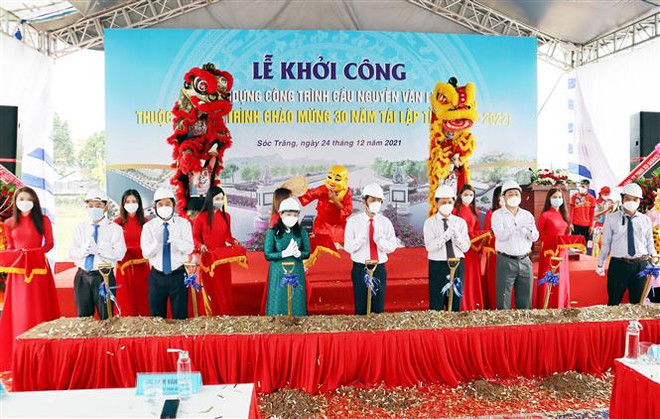 Khởi công hai cây cầu giao thông lớn trong thành phố Sóc Trăng ảnh 2