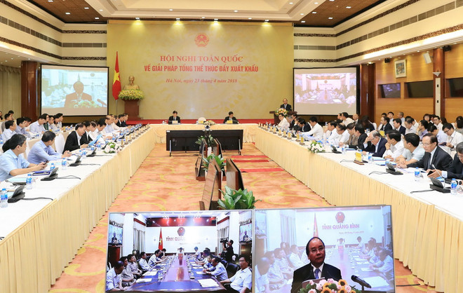 Quang cảnh hội nghị. (Ảnh: Thống Nhất/TTXVN) Thủ tướng: Phải thay đổi tư duy chiến lược về xuất nhập khẩu ảnh 2