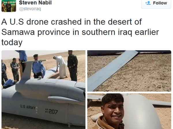 Người dân Iraq thích thú chụp ảnh bên chiếc máy bay rơi của Mỹ ảnh 1