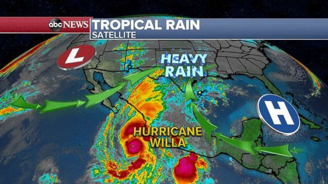 Bão Willa mạnh cấp cao nhất, hướng thẳng bờ biển Tây Nam Mexico ảnh 1