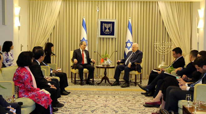 Bí thư Thành ủy TP.HCM Nguyễn Thiện Nhân hội kiến Tổng thống Israel ảnh 2