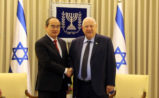 Bí thư Thành ủy TP.HCM Nguyễn Thiện Nhân hội kiến Tổng thống Israel ảnh 1