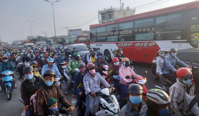 Ảnh minh họa. (Ảnh: Tiến Lực/TTXVN) TP Hồ Chí Minh thí điểm kiểm tra khí thải xe môtô, xe gắn máy ảnh 1