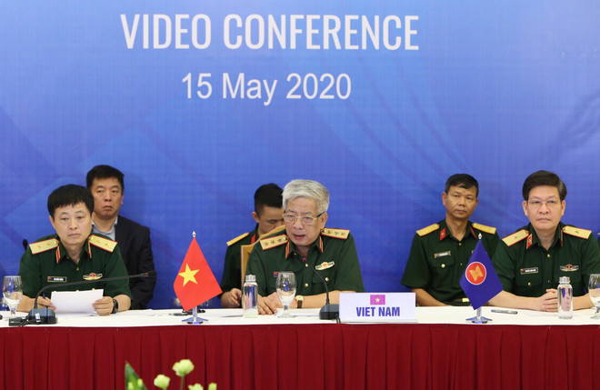 Hình ảnh Hội nghị trực tuyến Quan chức Quốc phòng cấp cao ASEAN ảnh 4