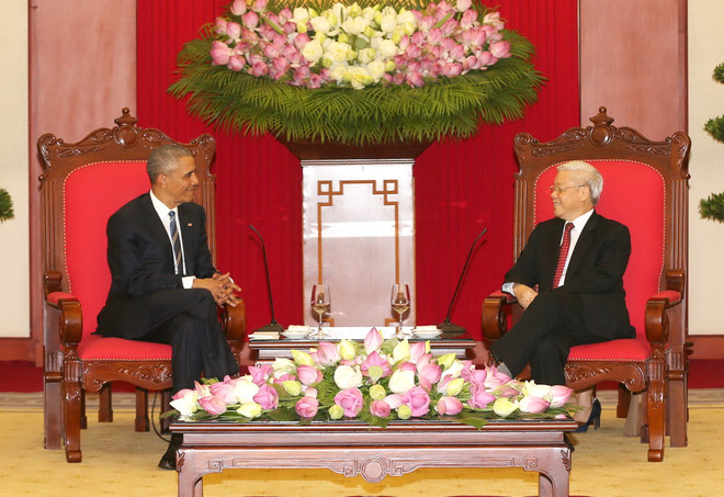 Tổng Bí thư Nguyễn Phú Trọng tiếp Tổng thống Hoa Kỳ Obama ảnh 2