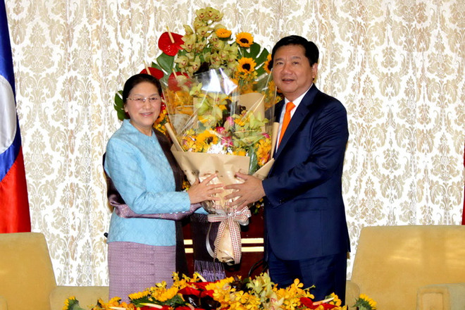 Chủ tịch Quốc hội Lào thăm, làm việc tại Thành phố Hồ Chí Minh ảnh 1