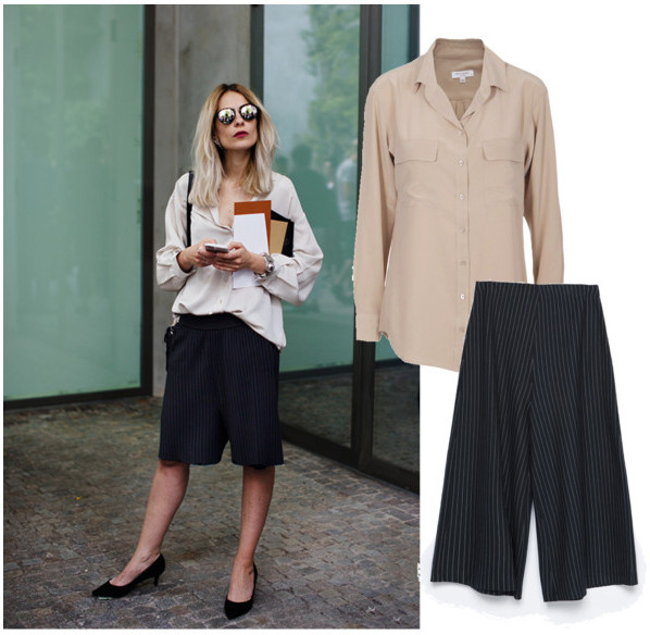 Tuyệt chiêu diện áo sơmi màu nude đúng điệu Thu Đông 2015 ảnh 2