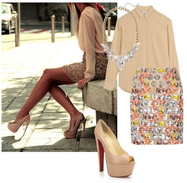 Tuyệt chiêu diện áo sơmi màu nude đúng điệu Thu Đông 2015 ảnh 9