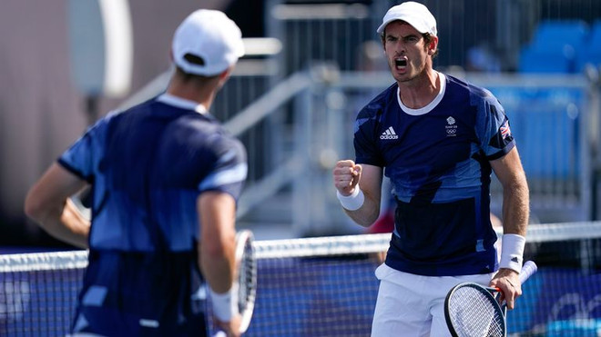 Andy Murray (phải) và đồng đội Joe Salisbury chịu thất bại trong trận tứ kết đôi nam, trong nỗ lực giành huy chương Olympic. (Nguồn: skysports.com) Andy Murray không thể thực hiện giấc mơ HCV Olympic thứ 3 ảnh 1