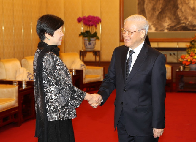 Tổng Bí thư tiếp đoàn Hội Hữu nghị Đối ngoại Nhân dân Trung Quốc ảnh 1