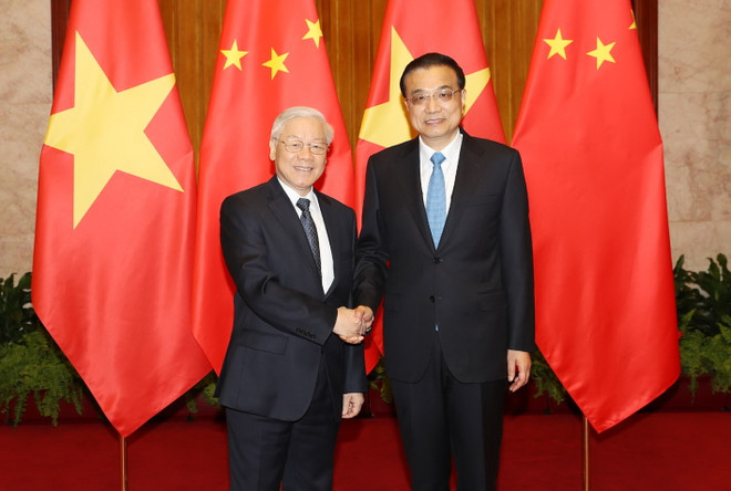 Tổng Bí thư hội kiến với Thủ tướng Quốc vụ viện Trung Quốc ảnh 1