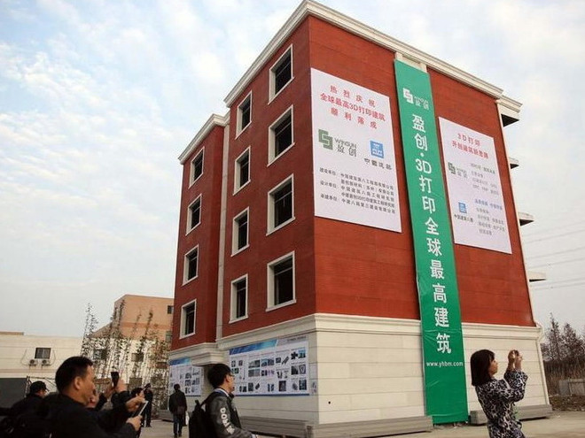 Ngỡ ngàng tòa nhà 5 tầng được in từ máy in 3D ở Trung Quốc ảnh 1