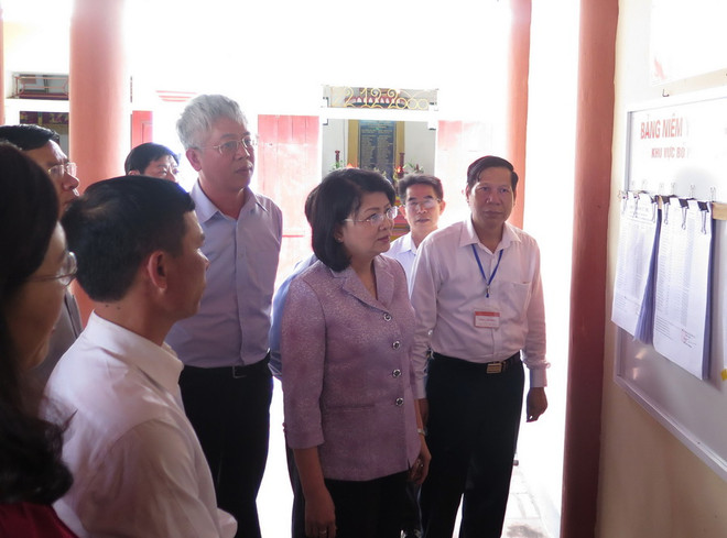 Phó Chủ tịch nước kiểm tra công tác chuẩn bị bầu cử ở Thái Bình ảnh 1