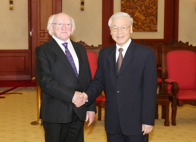 Tổng Bí thư Nguyễn Phú Trọng tiếp Tổng thống Ireland Higgins ảnh 1