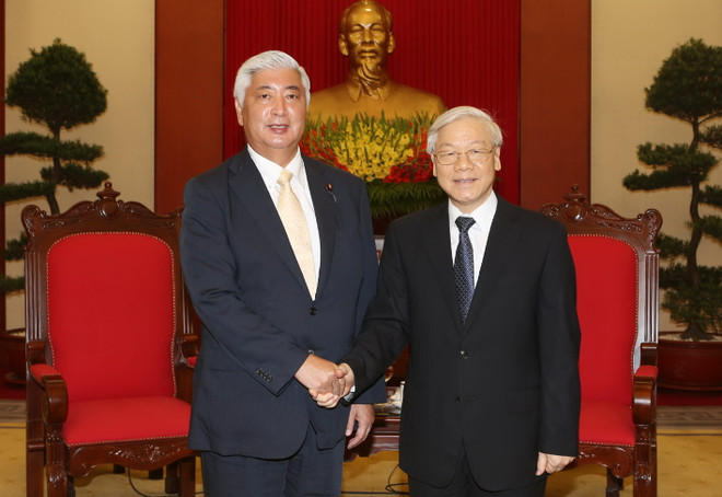 Tổng Bí thư tiếp Bộ trưởng Quốc phòng Nhật Bản Gen Nakatani ảnh 1