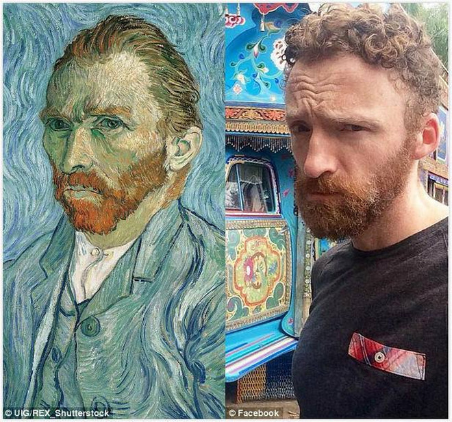 [Photo] Sự giống nhau lạ kỳ giữa diễn viên Mỹ với danh họa van Gogh ảnh 1