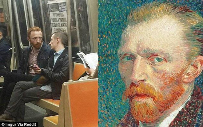 [Photo] Sự giống nhau lạ kỳ giữa diễn viên Mỹ với danh họa van Gogh ảnh 2