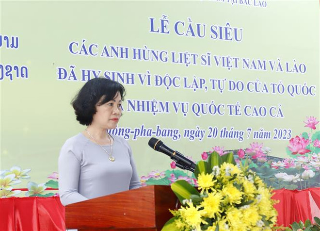 Lễ cầu siêu cho các Anh hùng Liệt sỹ Việt Nam và Lào tại Luang Prabang ảnh 2