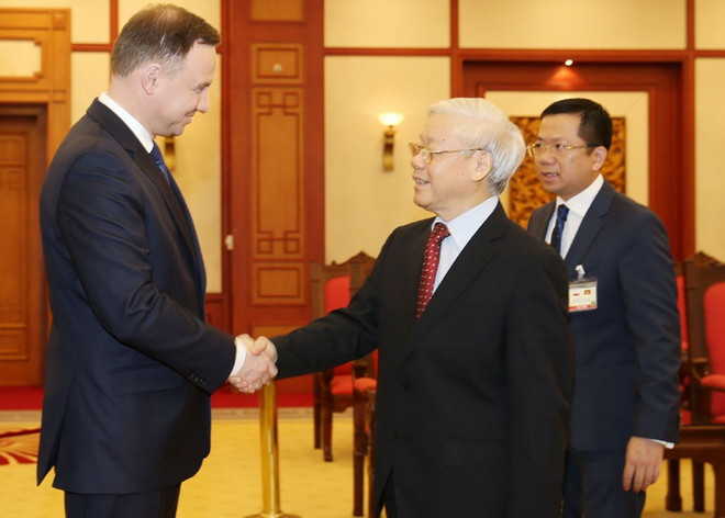 Tổng Bí thư Nguyễn Phú Trọng tiếp Tổng thống Cộng hòa Ba Lan ảnh 1