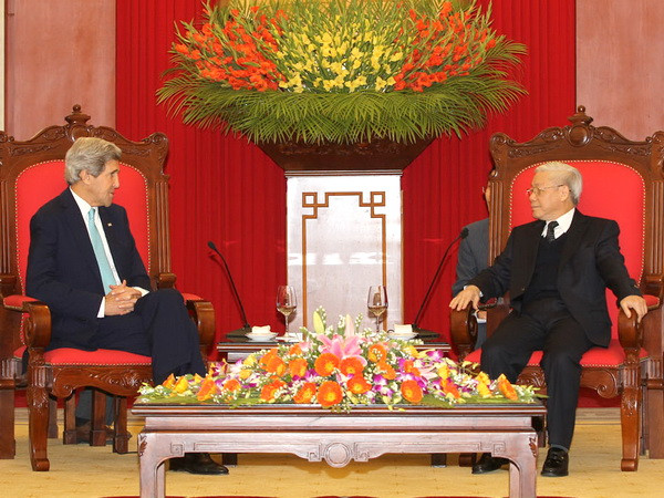 Tổng Bí thư tiếp Ngoại trưởng Hoa Kỳ John Kerry ảnh 1