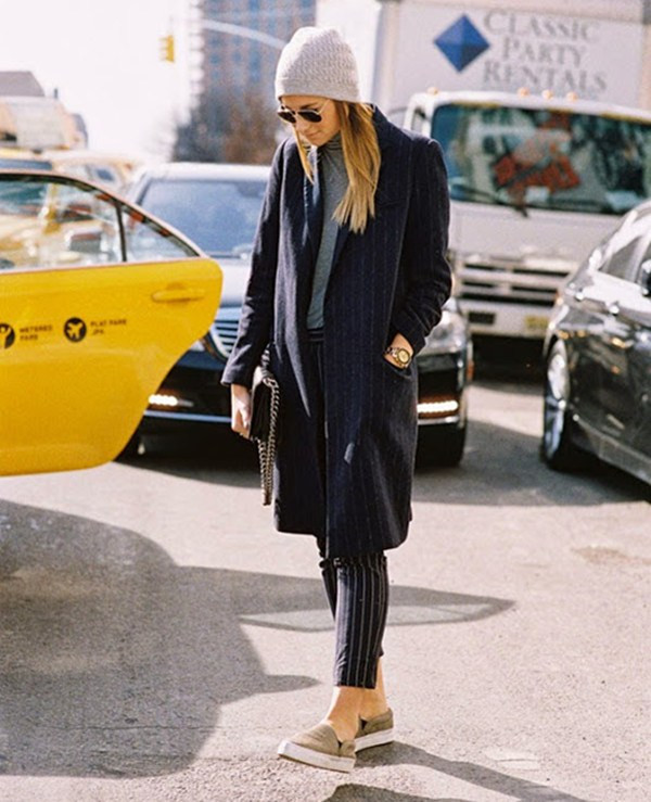 Phối đồ cá tính ngày đông với kẻ pinstripes thời thượng ảnh 7