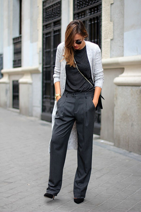 Phối đồ cá tính ngày đông với kẻ pinstripes thời thượng ảnh 10